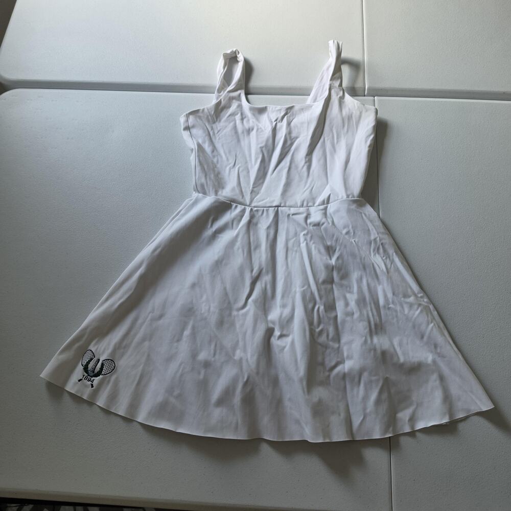 Spanx Dress Womens S White Tennis Fit & Flare Tank Skort Built In Shorts Pockets